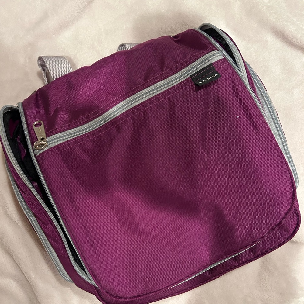 Purple LLBean cosmetic bag
